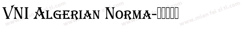 VNI Algerian Norma字体转换
